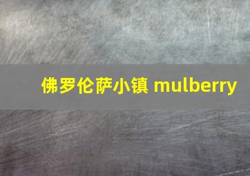 佛罗伦萨小镇 mulberry